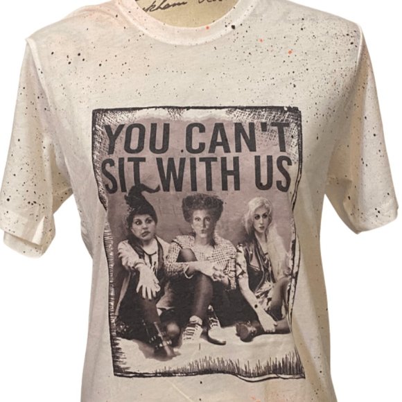 Camiseta 'You Can't Sit With Us' Hocus Pocus Para Hombre - Verde Militar Talla M - Estampado Divertido De Halloween - Algodón De Alta Calidad